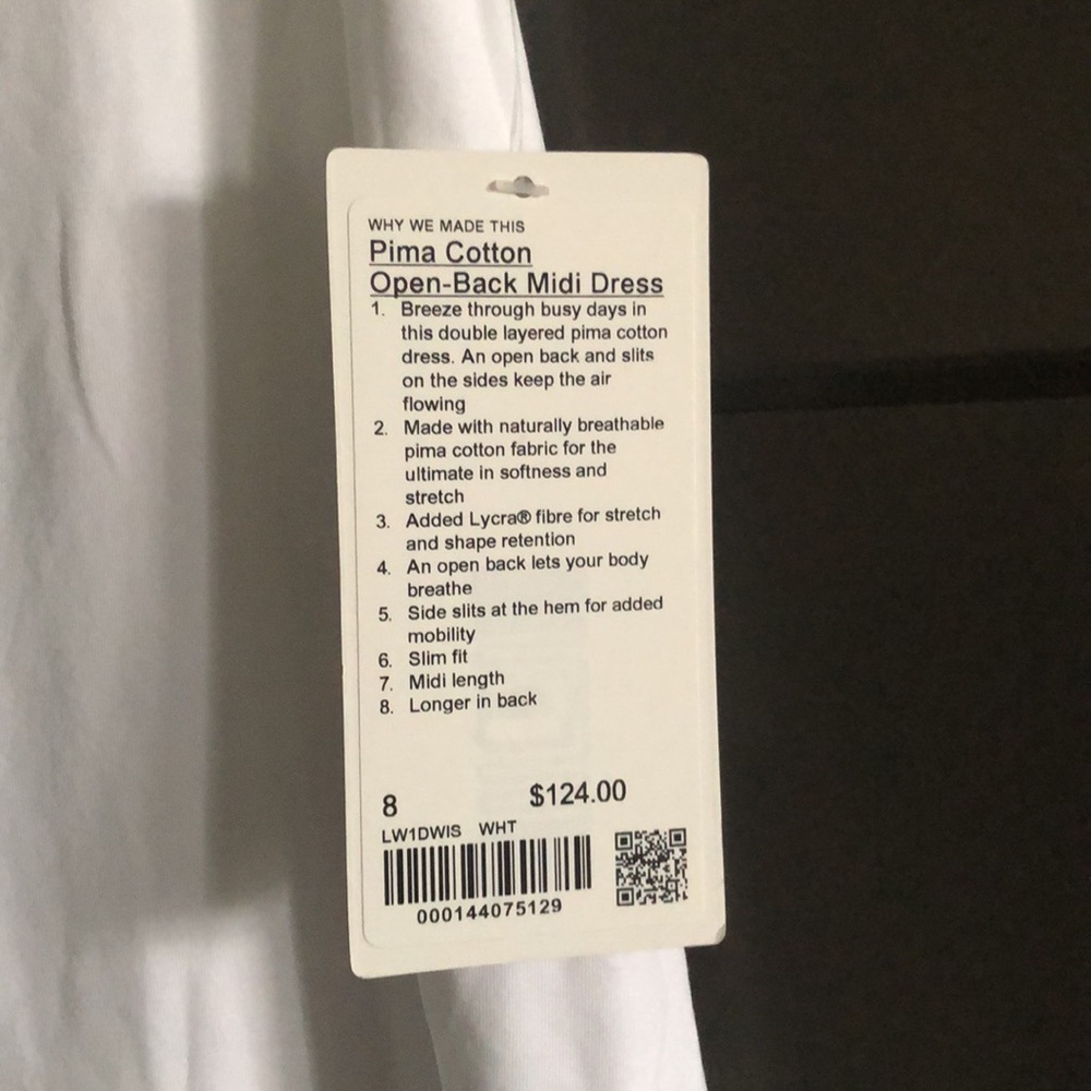 Lululemon open back midi dress size 8 - Picture 5 of 5